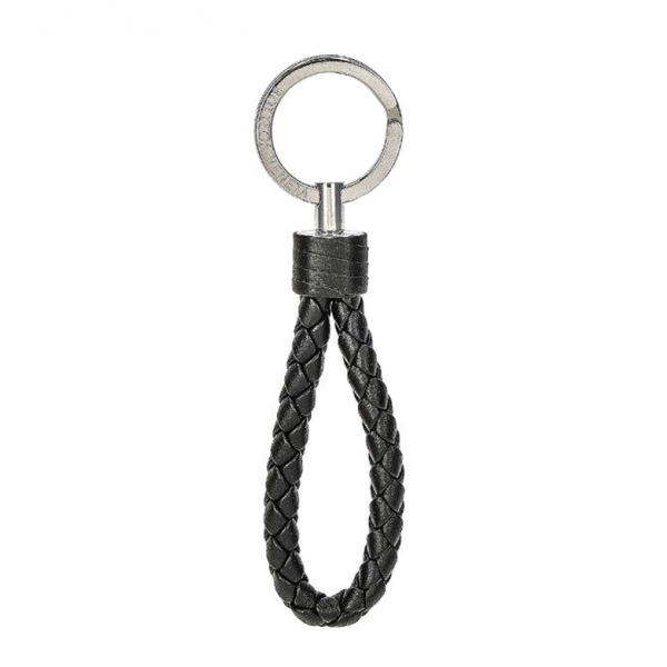 [보테가베네타] 608783 VO0BG 8803 인트레치아토 나파 키홀더 블랙 키링